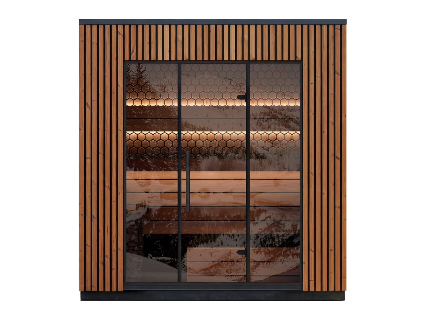 Sauna da esterno Leil Viva 250 vista frontale