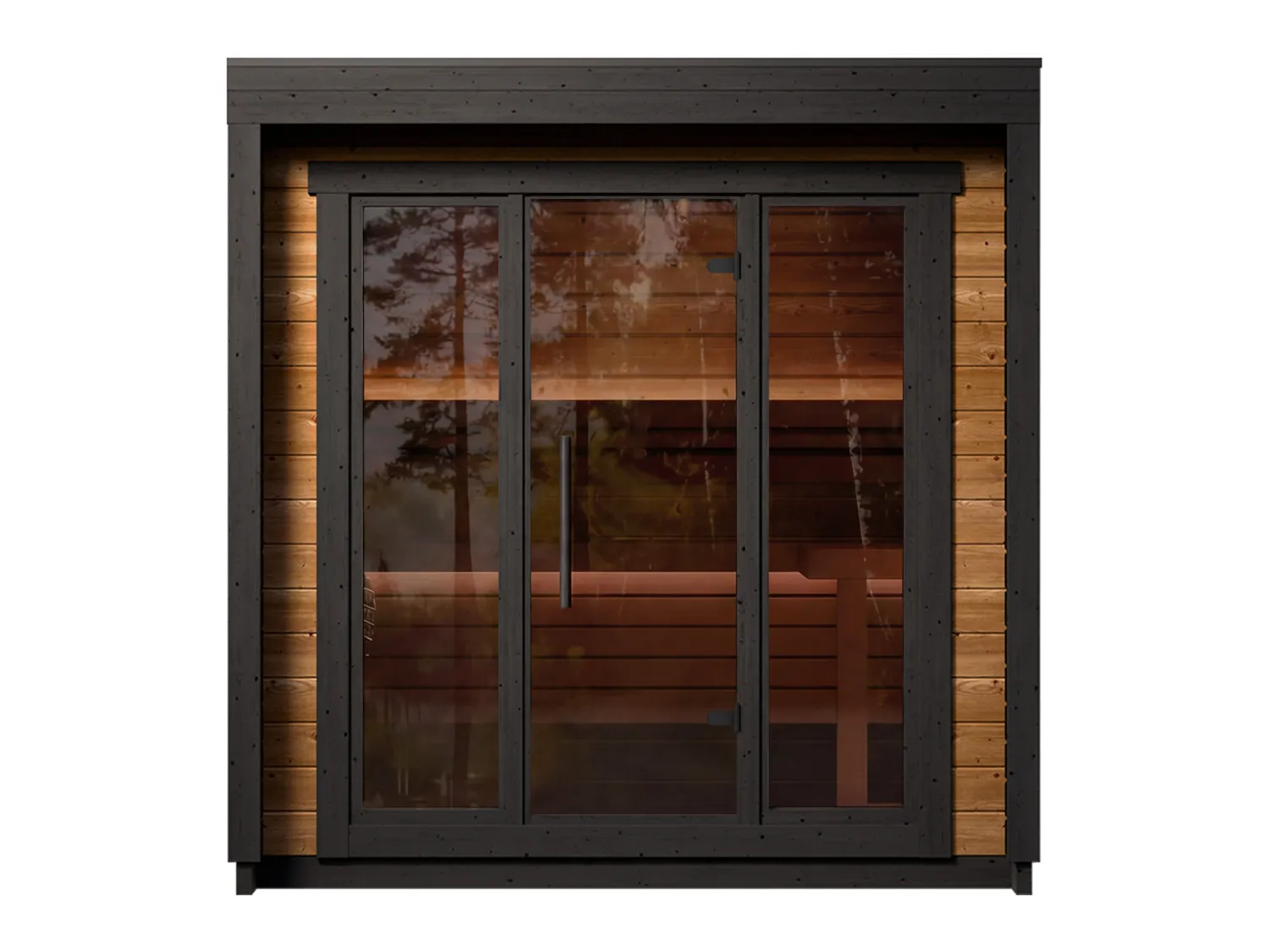 Sauna da esterno Leil Patio XS vista frontale