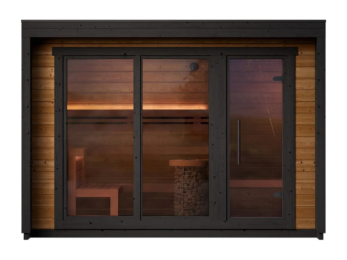 Sauna da esterno Leil Patio M vista frontale