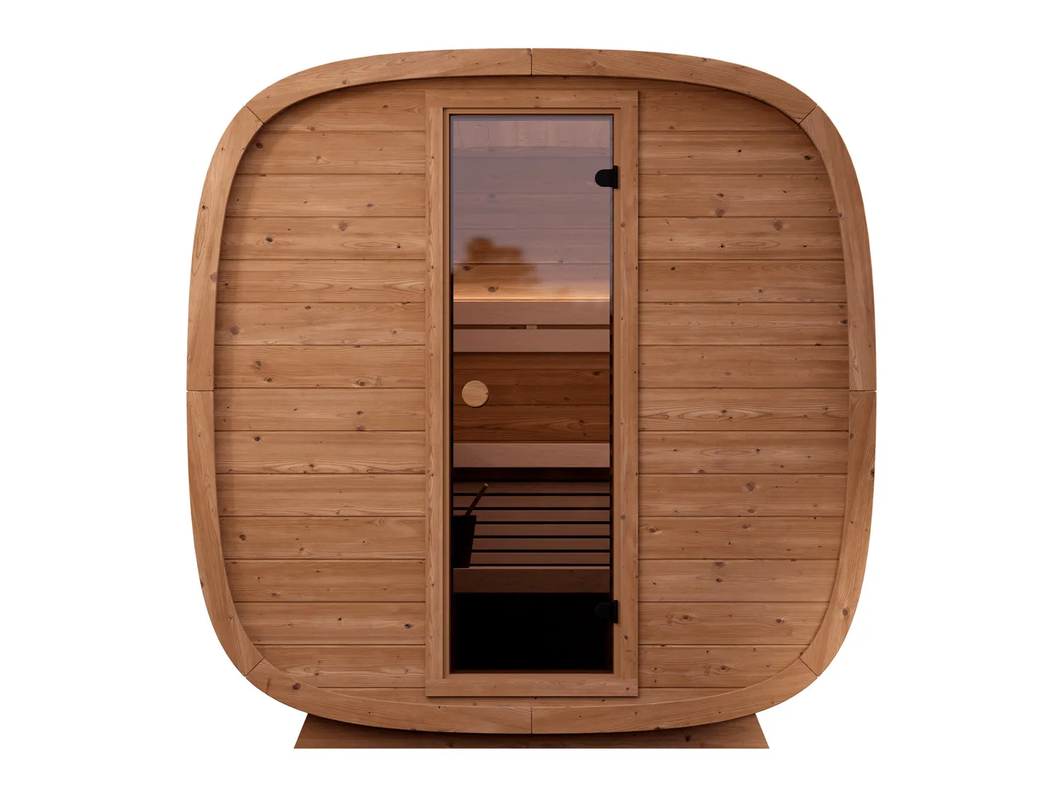 Sauna da esterno Leil Dice Solo vista frontale