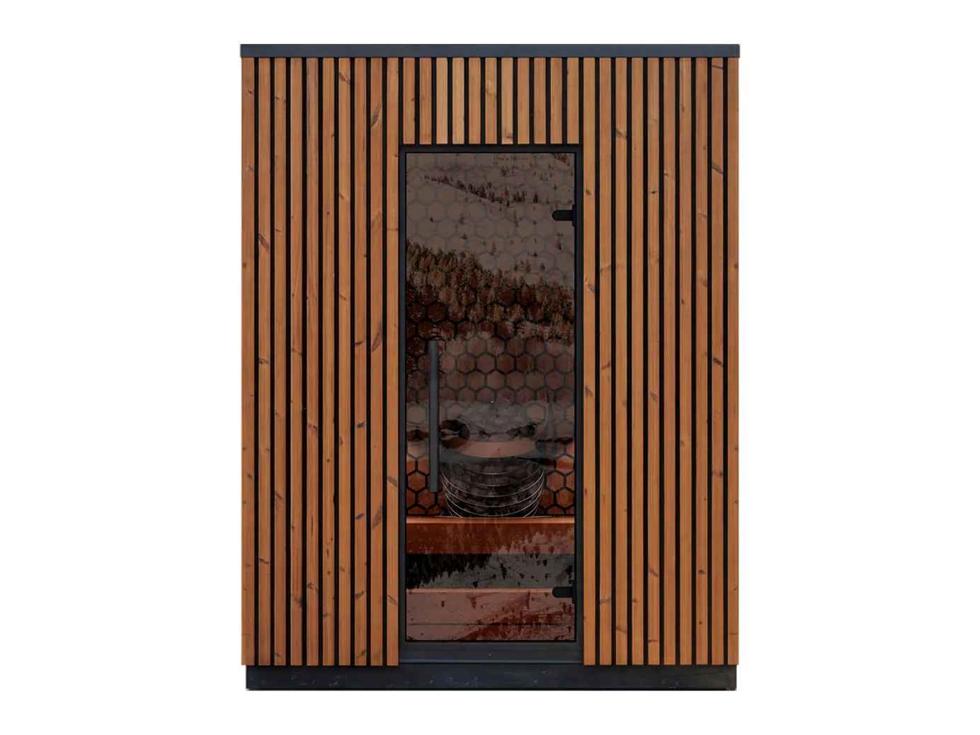 Sauna da esterno Leil Viva 180 vista frontale