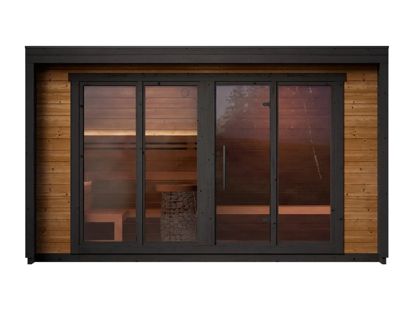 Sauna da esterno Leil Patio L vista frontale