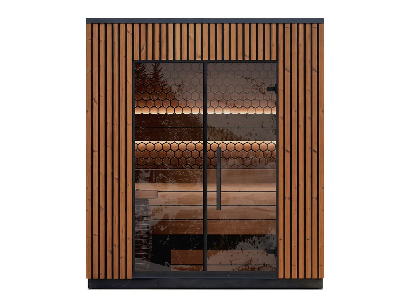 Sauna da esterno Leil Viva 210 vista frontale
