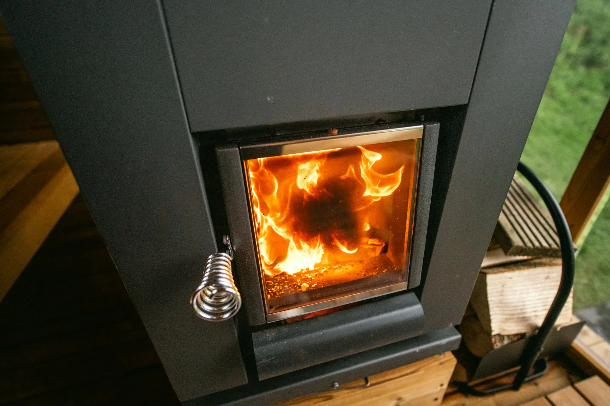 Sauna da esterno Hekla: interni, stufa e ambientazioni