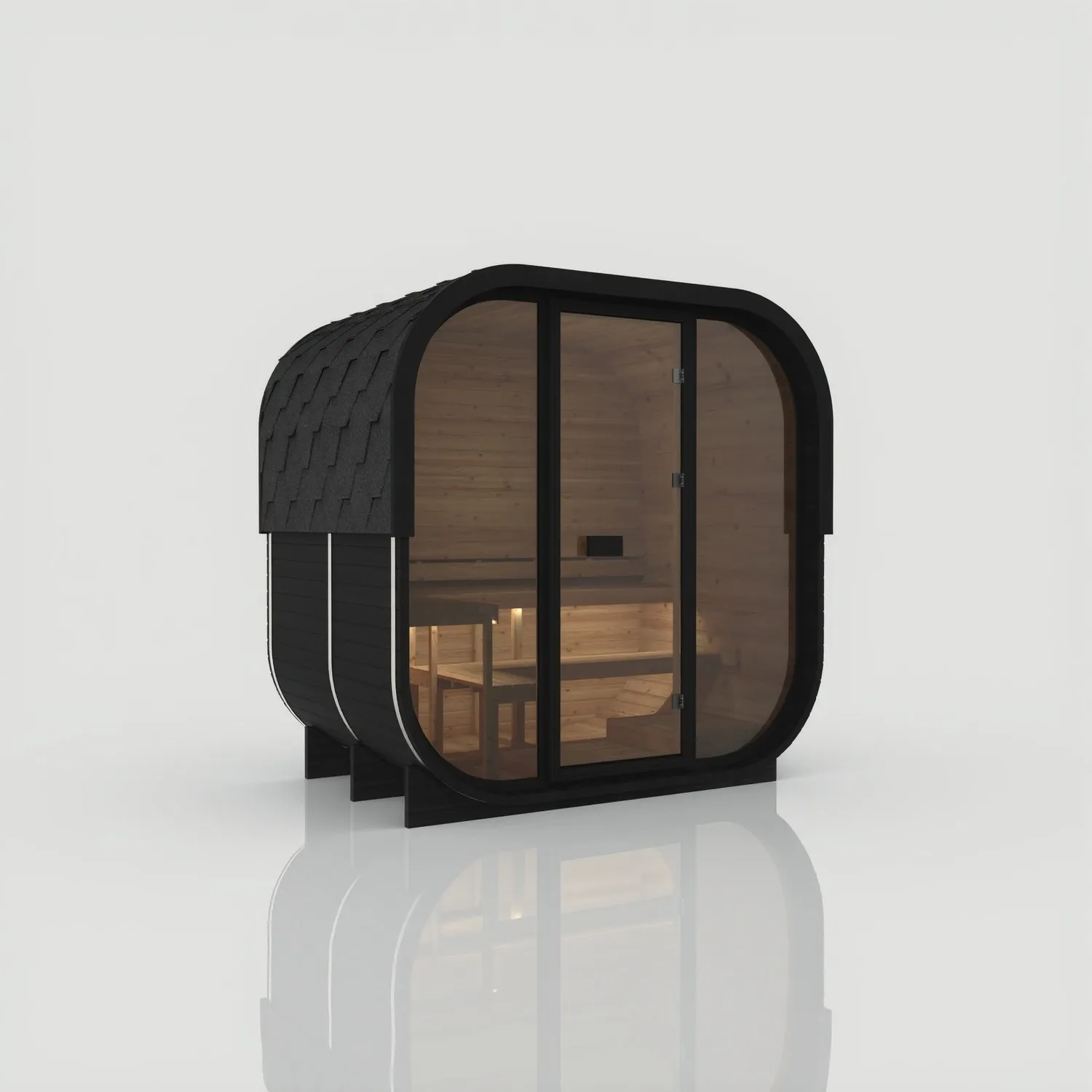 Hekla Cube in finitura Nero, vista 4 di 6
