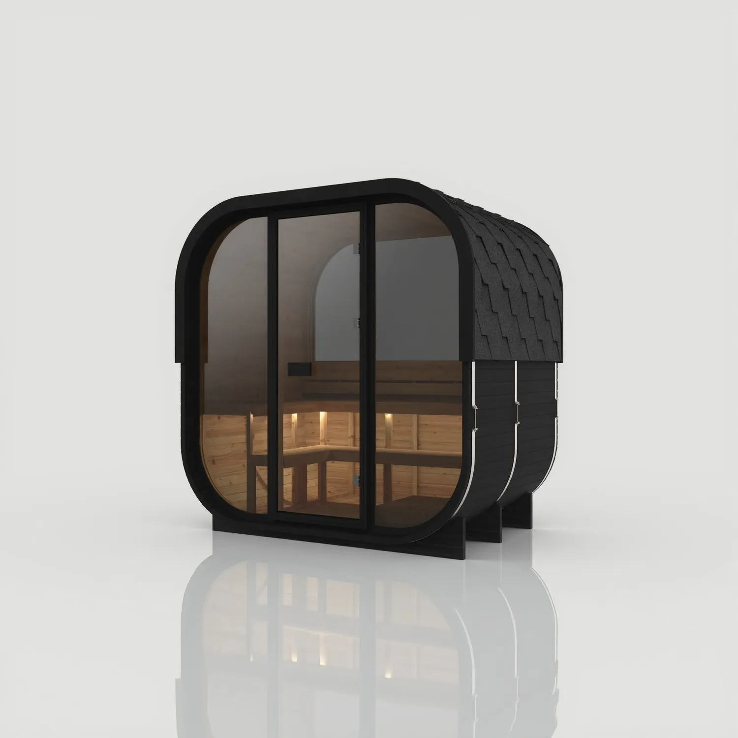 Hekla Cube in finitura Nero, vista 2 di 6