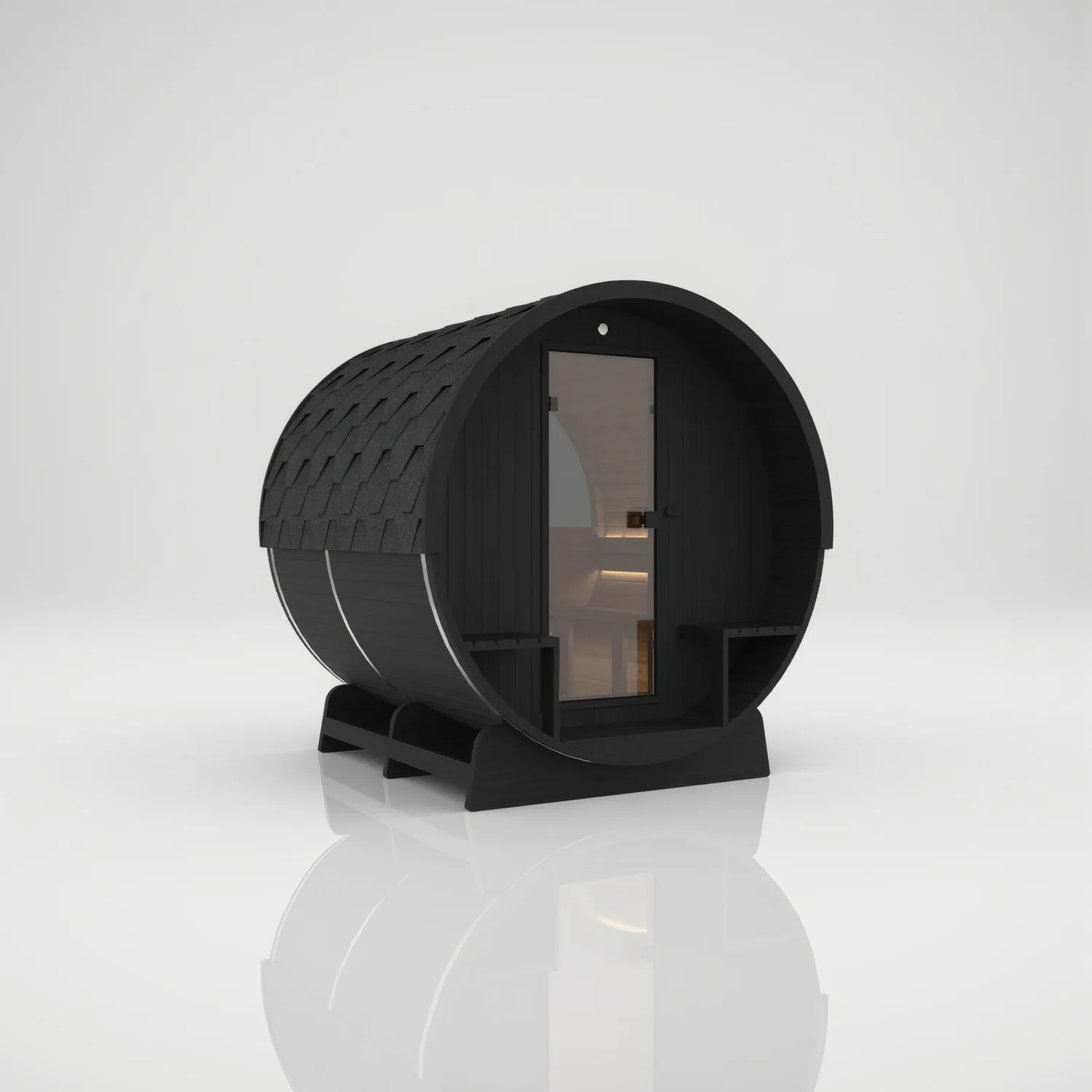 Hekla Barrel in finitura Nero, vista 1 di 6